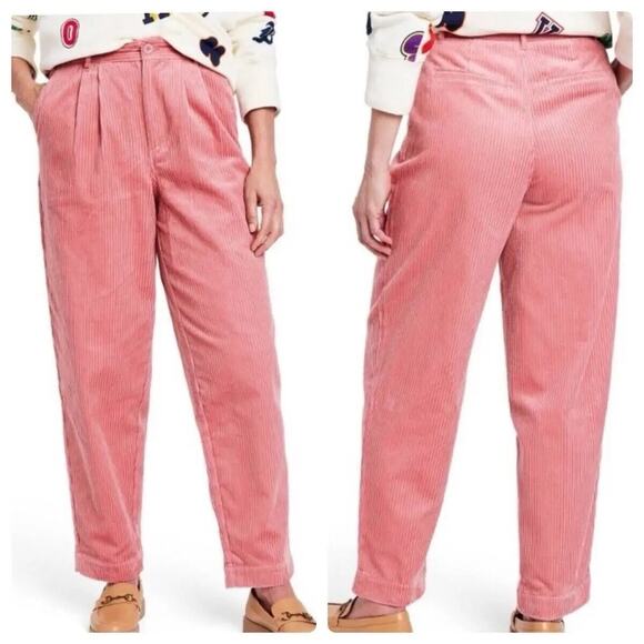 Rowing Blazers × Target Corduroy Straight Leg Trousers Pants 29" Pink Size 8 - Picture 1 of 9